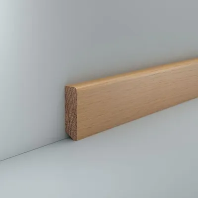 Produktbild von Sockelleiste Eiche 58 mm Massivholz Unbehandelt Fußleiste 240 cm