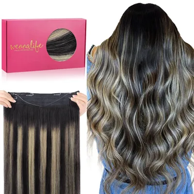 Image de Extensions de cheveux invisibles, en cheveux naturels, jusqu'à 40 cm