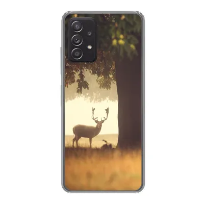 Produktbild von MuchoWow® Handyhülle Schutzhülle Hülle für Samsung Galaxy A33 5G Hirsche - Bäume - Wald Silikon Softcase Handy Hülle - Kartenhalter