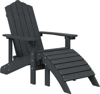 Zdjęcie produktu dla VidaXL 318646, Taras, Obite siedzisko, Polietylen wysokiej gęstości (HDPE), Stal, Antracyt, 730 mm, 830 mm