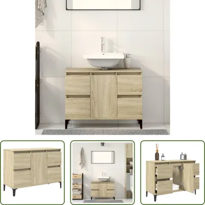 Obrázok produktu pre The Living Store Sonoma dubová umývadlová skrinka 80x33x60 cm materiál na báze dreva