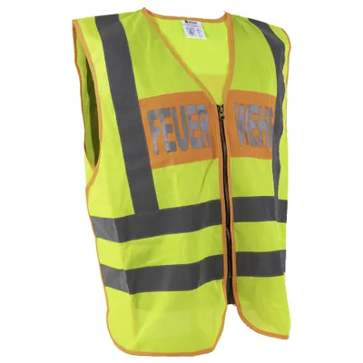 Produktbild von Dönges Signalweste mit Feuerwehr-Aufdruck vorne + hinten, gelb/orange