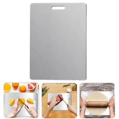 Zdjęcie produktu dla Will Like Deska do krojenia stal nierdzewna 34x23cm srebrna