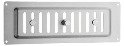 Produktbild von SOTECH Lüftungsgitter oval 260 x 90 mm – Edelstahl, feststellbar