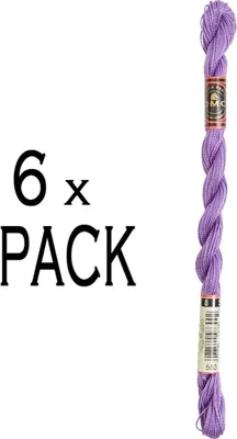Zdjęcie produktu dla 6x DMC bead yarn rozmiar 8, 25 m, 115AR/8-553, PU