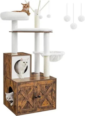 Image de Lit pour chat et griffoir marron Vintage PCT113X01