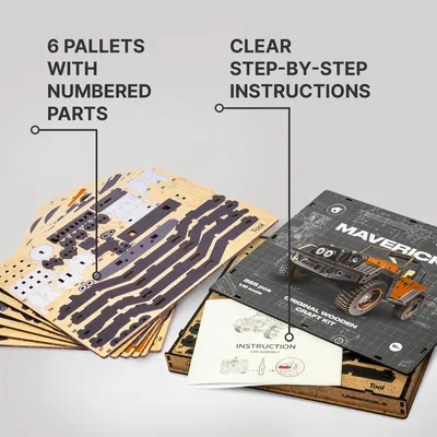 Obrázek produktu pro 3D dřevěná puzzle, 265 dílků, mechanický model, pro dospělé