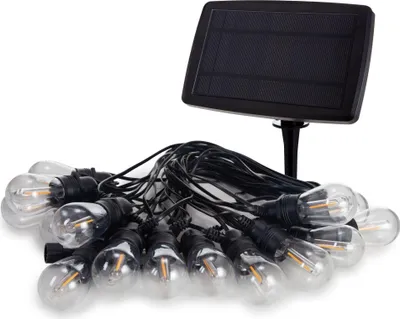 Produktbild von Solar LED - 15 m - 15 warmweie Lampen - schwarzes Kabel