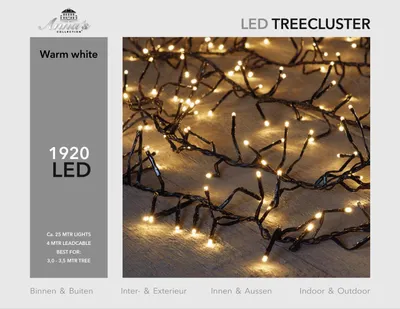 Productafbeelding van 3-3,5m treecluster 25m/1920led warm wit Anna's collection