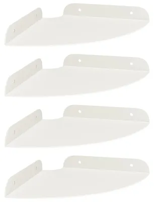 Image de Étagère flottante avec étagère 4 pcs Blanc 18 x 18 x 2 cm