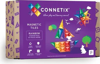 Obrázok produktu pre Connetix magnetická hračka Rainbow Starter Pack 60 dielov stavebnice