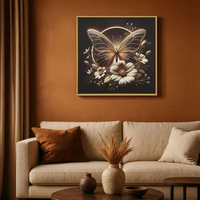 Obrázok produktu pre Lakovaný obraz na plátne s LED osvetlením 50x4x50 cm