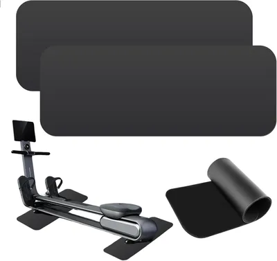 Imagen del producto de Juego de protectores para el suelo, de 6 mm de grosor, 2 unidades, 80 x 25 cm, para equipos de fitness