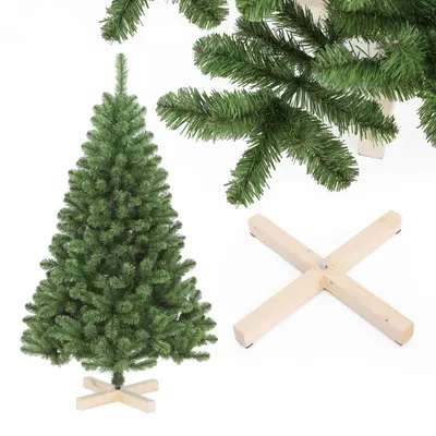 Produktbild von Salcar Weihnachtsbaum Künstlich Tannenbaum 180 cm Kunstbaum Christbaum mit Holzständer