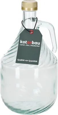 Image de KOTARBAU® Bouteille décorative avec bouchon et anse Karafe en verre Contenu 2 L