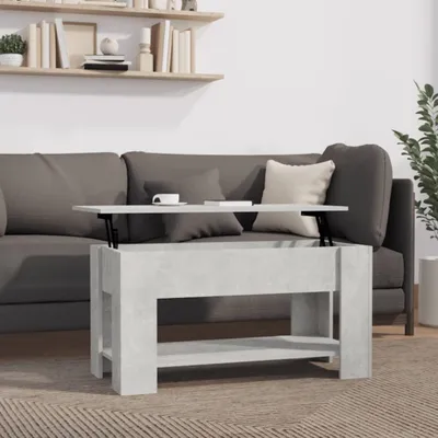 Produktbild von vidaXL Stolik kawowy betonowy szary 101x49x52 cm materiał drewnopochodny