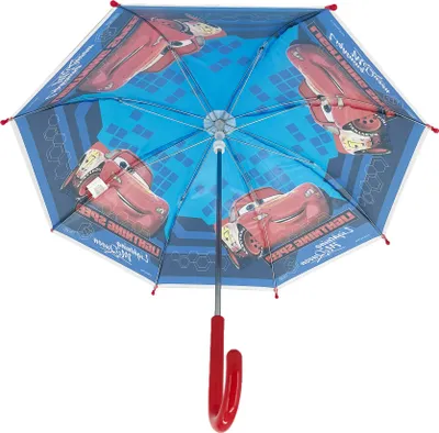 Produktbild von Disney Cars Kinder Regenschirm 65 cm Lightning McQueen blau ab 3 Jahren