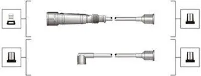 Produktbild von MAGNETI MARELLI 941319170103 Zündkabelsatz Zündleitungssatz für VW PASSAT (3B2) für AUDI 100 Limousine (4A2, C4) A6 Avant (4A5, C4) A6 Limousine