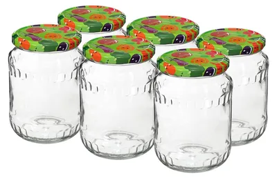 Produktbild von 6 x 900ml Vorratsglas Einmachglas mit Deckel Einmachgläser-Vorratsgläser