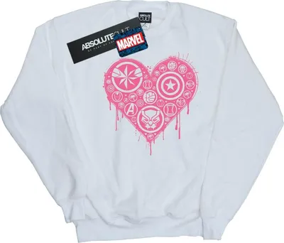 Produktbild von Marvel - "I Heart Avengers" Sweatshirt für Damen BI30978 (M) (Weiß)