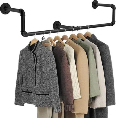 Produktbild von Famanu Kleiderständer Wandmontage - Industrielles Design - 100 cm