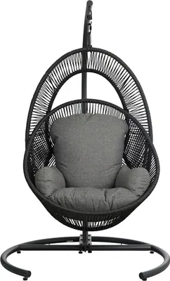 Produktbild von Tim Hängesessel mit Kissen schwarz, grau.