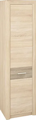 Produktbild von Schrank Mesquite 03, Farbe: Sonoma Eiche hell / Sonoma Eiche Trüffel, Türanschlag Links - Abmessungen: 199 x 54 x 40 cm (H x B x T), mit 1 Tür und 6 Fächern