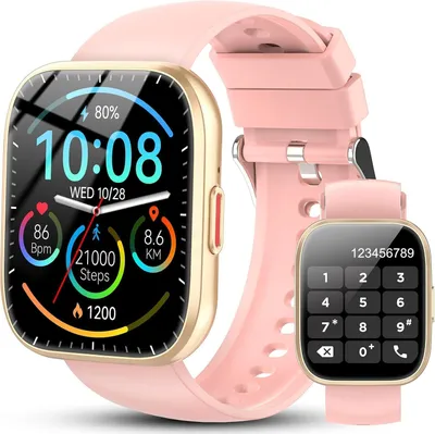 Produktbild von Smartwatch Damen Herren, mit Telefonfunktion 1.85" Zoll Touchscreen, IP68 Wasserdicht Smart Watch mit schrittzähler Schlafmonitor, für Android iOS