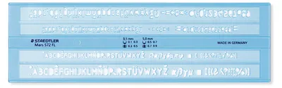 Produktbild von STAEDTLER Mars 572 FL Schriftschablonen Einzelprodukt Schrifthöhe 3.5 mm + 5 mm