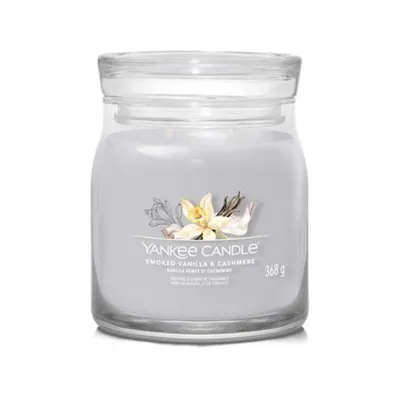 Immagine prodotto di Yankee Candle SMOKED VANILLA & CASHMERE - Candela media firmata 368g