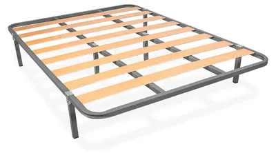 Lattenrost 30x30 mm mit Beinen, grau, 135x190 cm