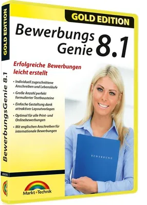Produktbild von Bewerbungsgenie 8.1 - Bewerbungen professionell schreiben für Windows 11, 10, 8.1, 8, 7