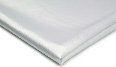 Image de Tissu satiné à rayures, tissu décoratif, blanc 50 x 150 cm