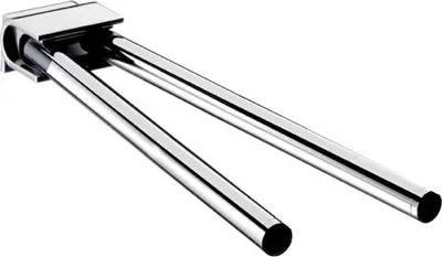 Image de emco system2 porte-serviettes, pivotant, 2 bras, 346mm, chrome, 355000135