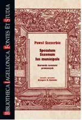 Obrázok produktu pre Speculum Saxonum Ius municipale - (Buch auf Polnisch)