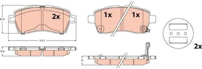 Produktbild von TRW Bremsbeläge Satz Vorne für SUZUKI IGNIS (MF) GDB2580
