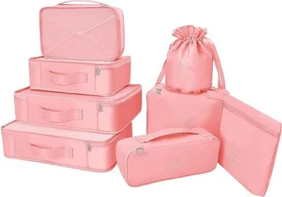 Produktbild von Famanu Koffer Organizer 8 Sets -  Rosa