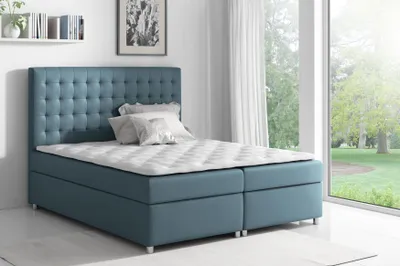 Produktbild von Boxspringbett ANDI , Pocket Matraze Topper , 160 x 200 cm , ( Blau - Bristol 2442 )
