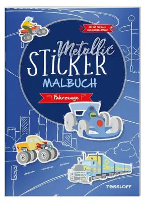 Produktbild von Metallic-Sticker Malbuch. Fahrzeuge