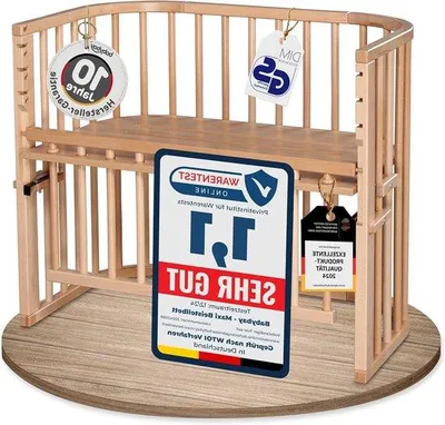 Produktbild von Babybett-Unterstützung - Co-Sleeper-Bett - Sicheres Schlafen - Stufenloses Höhenverstellbares - 96 x 56,5 x 79 cm