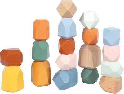 Image de Blocs d'équilibre Safari - 18 pièces - Jouet Montessori pour enfants - À partir de 3 ans