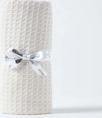 Immagine prodotto di HOMESCAPES Copertina per neonati in cotone 100% a nido d'ape, colore naturale, 125 x 150 cm
