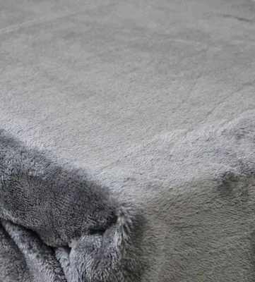 Produktbild von JACK Teddy Flausch Plüsch Spannbettlaken Cashmere Touch Weiß Grau Anthrazit Creme 90x190-100x200 / 140x200 / 180x200 cm, Farbe:Grau, Größe:100x200cm Spannbettlaken