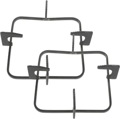 Zdjęcie produktu dla Uchwyt na palnik gazowy z żeliwa, 8x8 cm, kwadratowa podstawa z pierścieniem stabilizującym, 2 sztuki, idealne do woka i kuchenek gazowych, antypoślizgowe akcesorium kuchenne do użytku domowego i gastronomicznego