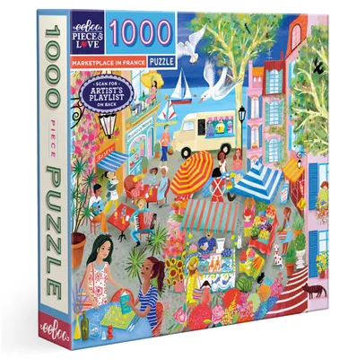 Image de eeBoo Puzzle Marketplace in France 1000 Teile Kartonpuzzle