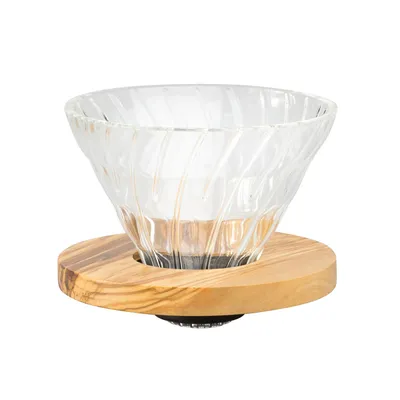 Obrázek produktu pro Skleněný odkapávač na kávu V60 02 Olive Wood VDG-02-OV / Bestbrew