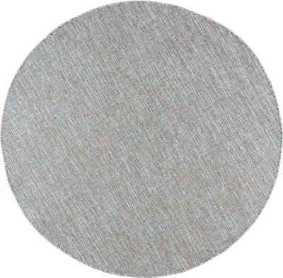 Immagine prodotto di Tappeto da esterno Mazovia - Monocolore, Grigio, Tappeto rotondo per balcone, terrazza - Resistente alle intemperie - 200 x 200 cm