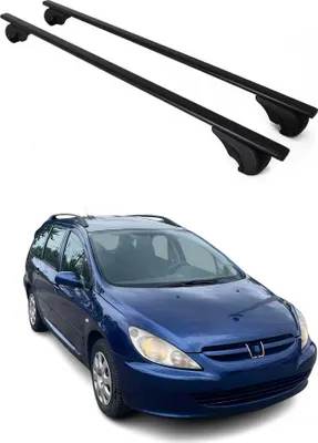 Produktbild von Dachträger Grundtäger für Peugeot 307 Kombi 2002-2008 75kg Metall Schwarz 2 tlg