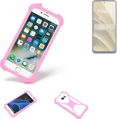 Produktbild von K-S-Trade Handy Hülle kompatibel mit Lava Yuva 3 Pro Schutz Hülle Bumper Silikon Schutz Hülle Cover Case Silikoncase Silikonbumper TPU Softcase
