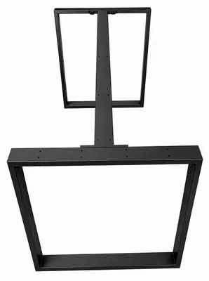 Zdjęcie produktu dla LogistSystem, metalowe nóżki do mebli, wykończenie lamowane, wymiary 120x60x72 cm – rama stołu, nogi stołu malowane proszkowo – stół jadalny, biurko, styl loft, industrialny